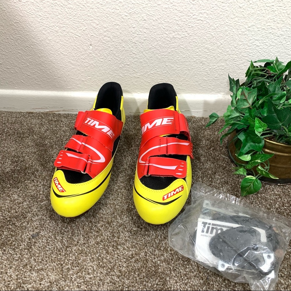 Time EQ Pro CX Cycling Shoes Womens Size EU 38 Yellow Red